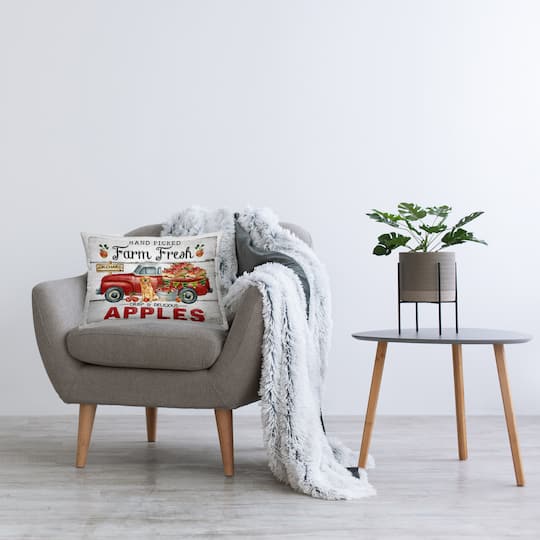 Stupell Industries Farm Fresh Apples Truck Decorative Printed Throw Pillow
